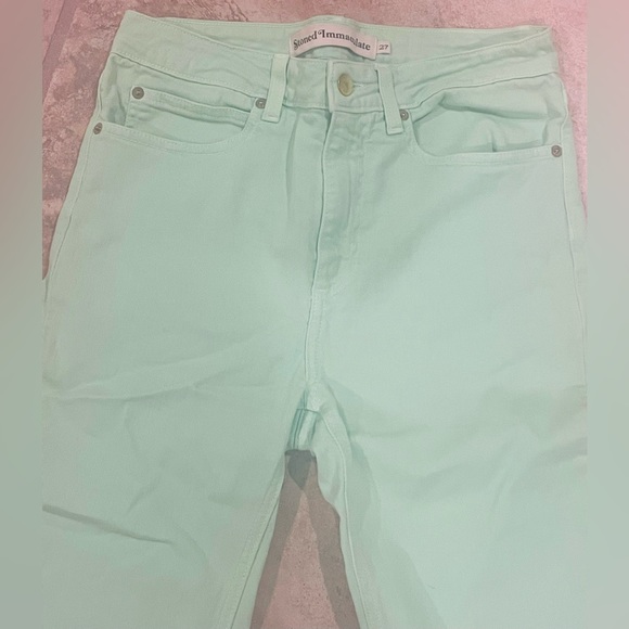 Stoned Immaculate Absinthe Mint Charlotte High Rise Flare Jeans Green , 26 - Picture 6 of 8